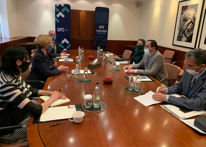 وزير التعليم يلتقي رئيس مجلس إدارة الشراكة العالمية من اجل التعليم 