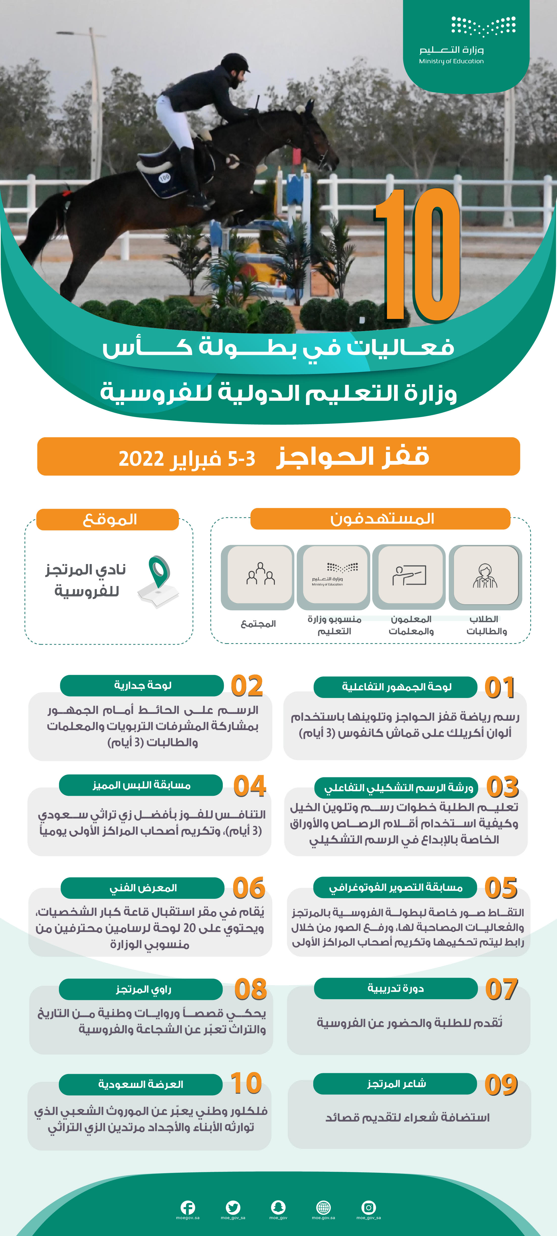 \ بطولة كأس وزارة التعليم الدولية لقفز الحواجز