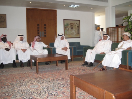 رئيس جامعة السلطان قابوس يستقبل أمين عام الاتحاد الرياضي للجامعات السعودية والوفد المرافق 