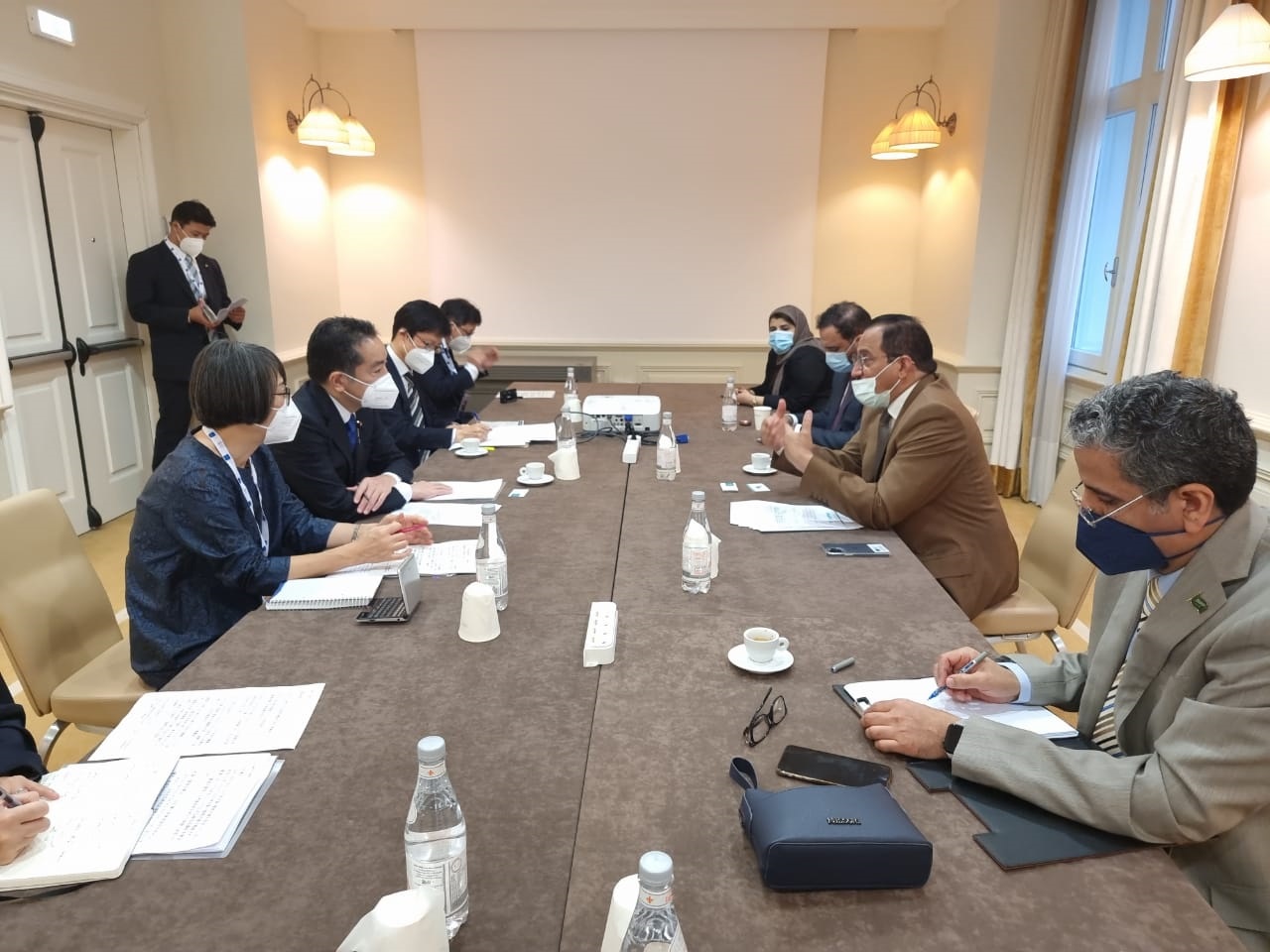 Dr. Hamad bin Muhammad Al Al-Sheikh, met yesterday, Thursday, with the Japanese Minister of State for Science and Technology Pol